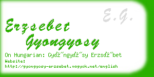 erzsebet gyongyosy business card